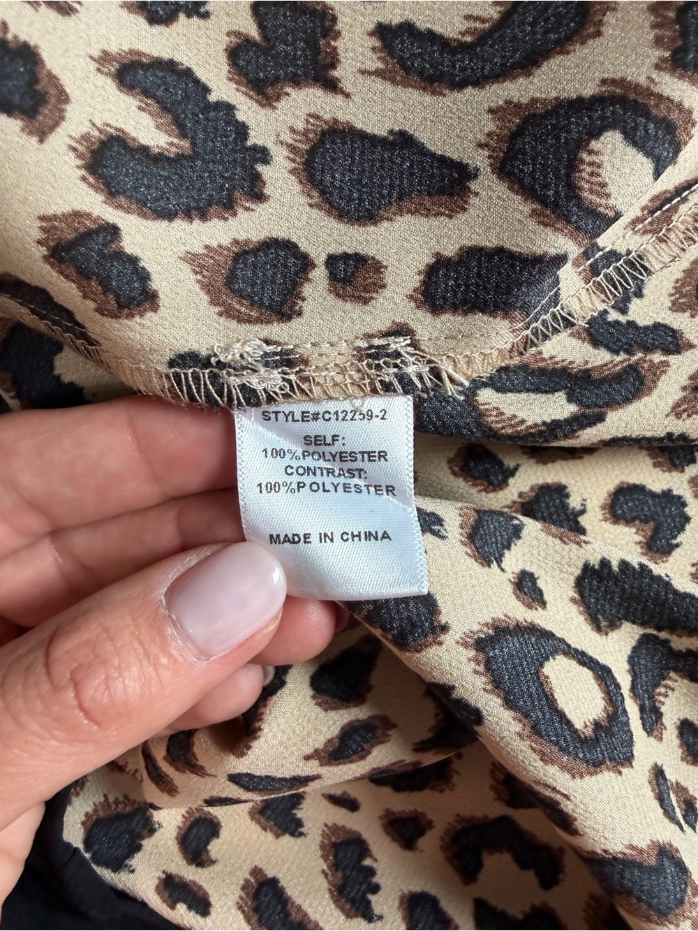 JODIFL Black and Leopard Print V-Neck Top - Picture 5 of 5